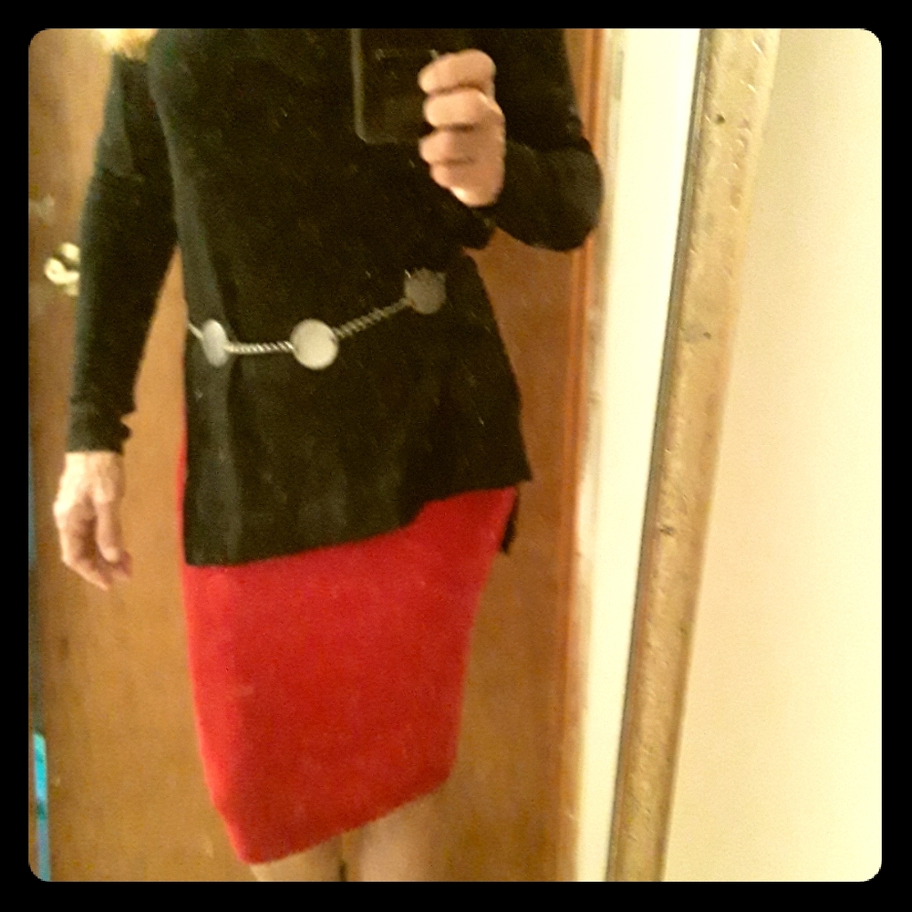Red Pencil Skirt